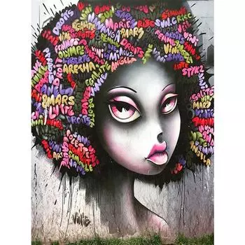 5D DIY алмазная живопись африканские женщины в искусстве Алмазная вышивка полный набор мозаики вышивка крестиком домашний декор подарки ручной работы Round 20x30cm