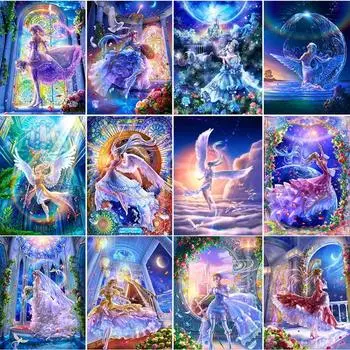 5D DIY алмазная живопись аниме мультфильм девушка полная квадратная алмазная вышивка мозаика горный хрусталь вышивка крестом украшение дома Full Round 20X30CM красный