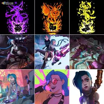 5D DIY алмазная живопись аниме мультфильм мультфильм полный алмаз квадратный/круглый Алмазная вышивка набор крестиков домашняя стена декоративное искусство Round Drill 30x30cm