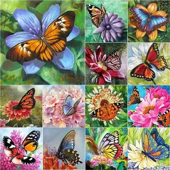 5D DIY алмазная живопись бабочки Алмазная вышивка животных вышивка крестиком полная квадратная круглая дрель ремесла ручной домашний декор подарок Full Round 20x20CM