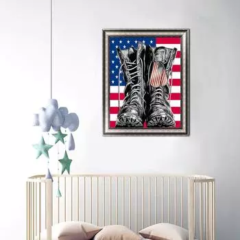 5D DIY алмазная живопись черные сапоги комплект для вышивки крестом мозаика Алмазная вышивка роза полная круглая/квадратная дрель украшение дома Round 30x40cm