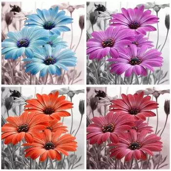 5D DIY алмазная живопись цветок горный хрусталь картина полная круглая алмазная вышивка инкрустированная мозаика украшение дома подарочный комплект Full Round 20x20CM