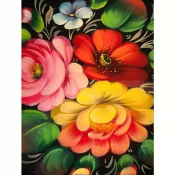 5D DIY алмазная живопись цветок полная круглая алмазная вышивка крестиком для взрослых домашний декор алмазное искусство 30x40 см/12x16 дюймов 30x40cm NO Frame