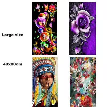 5D DIY алмазная живопись цветы и бабочки картина Алмазная вышивка мозаика девушка вышивка крестиком домашний декор стены подарок ручной работы Full Round 20x40CM