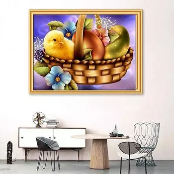 5D Diy алмазная живопись цыплята и фрукты набор крестиков полная алмазная вышивка мозаика художественная картина стразы Декор подарок Full Round 30x40cm