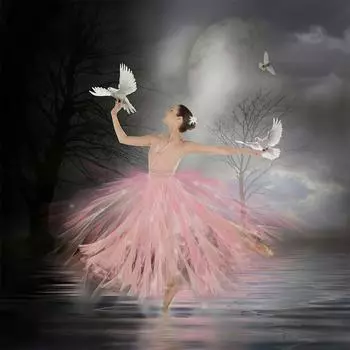 5D DIY алмазная живопись девушка танцует балет картина полная алмазная вышивка мозаика красивая девушка ручной работы набор для вышивки крестом дома Full Round 20x20CM