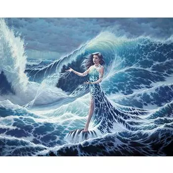 5D DIY алмазная живопись для женщин и морских алмазов, алмазная вышивка, полный набор мозаики, вышивка крестиком, домашний декор, подарки ручной работы Round 20x30cm