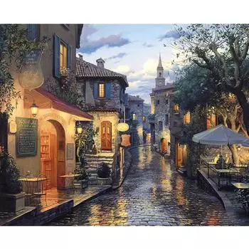 Набор алмазной мозаики 5D Древний город Round 20x30cm