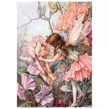 5D DIY алмазная живопись две маленькие девочки набор для вышивки крестом мозаика Алмазная вышивка роза полная круглая/квадратная дрель украшение дома Round 20x30cm