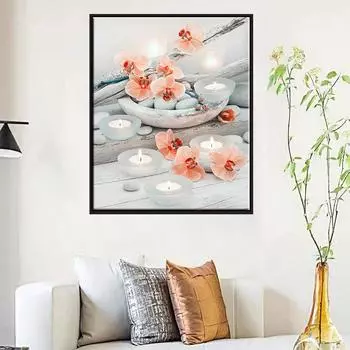 5D Diy алмазная живопись Дзен цветы набор крестиков полная алмазная вышивка мозаика художественная картина стразы Декор подарок Full Round 20x30cm