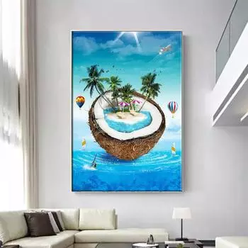 5D Diy алмазная живопись интересный остров набор крестиков полная алмазная вышивка мозаика художественная картина стразы Декор подарок Full Round 20x30cm