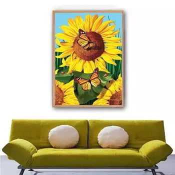 5D Diy алмазная живопись красивый подсолнух набор крестиков полная алмазная вышивка мозаика художественная картина стразы Декор подарок Full Round 20x30cm