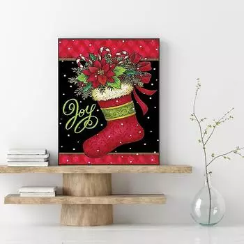 5D DIY алмазная живопись красные носки комплект для вышивки крестом Мозаика Алмазная вышивка роза полная круглая квадратная дрель украшение дома Round 30x40cm