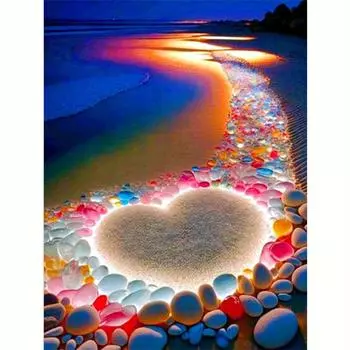 5D Diy алмазная живопись красочный камень полный круглый алмаз пейзаж вышивка крестом домашний декор 30x40 см/12x16 дюймов 30x40cm NO Frame