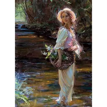 5D DIY Алмазная живопись Креста стежка Алмазная вышивка Искусство Картина Rhinestones Декор Декор Diamond Мозаика Full Round 20X30CM