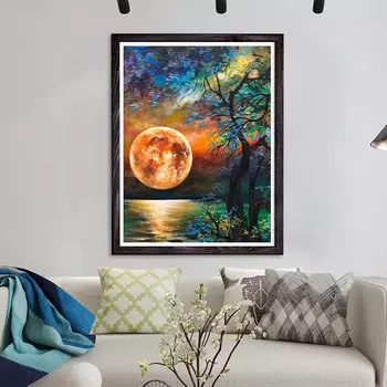 5D Diy алмазная живопись кроваво-красная звезда набор крестиков полная алмазная вышивка мозаика художественная картина стразы Декор подарок Full Round 30x40cm