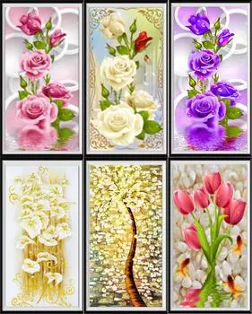 5D DIY алмазная живопись крыльцо Роза Алмазная вышивка подарки ручной работы имитация наборы для вышивки крестом украшения дома ремесла 30X56cm