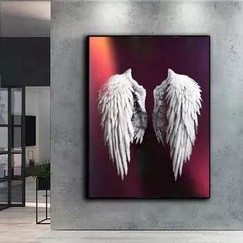 5D Diy алмазная живопись крылья ангела набор крестиков полная алмазная вышивка мозаика художественная картина стразы Декор подарок Full Round 20x30cm