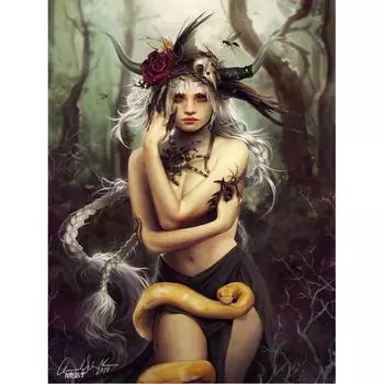 5D DIY алмазная живопись лес сексуальная девушка комплект для вышивки крестом Мозаика Алмазная вышивка роза полная круглая/квадратная дрель украшение дома Round 20x30cm