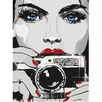 5D DIY Алмазная картина Люди Красота Камера Рукоделие Ремесло Подарок Алмазная вышивка Домашний декор 20X30CM