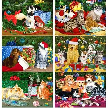 5D DIY алмазная живопись милый кот Алмазная вышивка животные цветы вышивка крестиком полная круглая дрель домашний декор ручной подарок Full Round 15x20CM