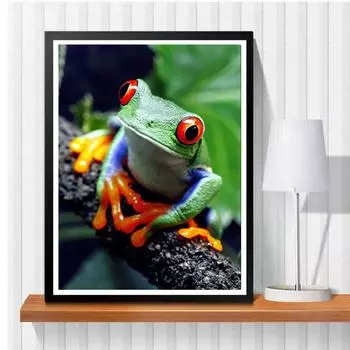 5D Diy алмазная живопись Mr Tree Frog стоящая вышивка крестом набор полная алмазная вышивка мозаика художественная картина стразы Декор подарок Full Round 20x30cm