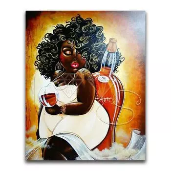 5D DIY алмазная живопись мультфильм толстая девушка дамы милый домашний декор полная круглая алмазная вышивка крестиком Алмазная мозаика Full Round 20x30CM