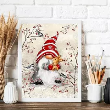 5D Diy алмазная живопись мультфильм гном пасхальный набор крестиков полная алмазная вышивка мозаика художественная картина стразы Декор подарок Full Round 20x30cm