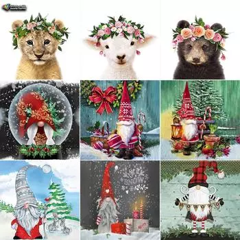 5D DIY алмазная живопись мультфильм Рождество полная Алмазная квадратная/круглая Алмазная вышивка набор крестиков домашняя стена декоративное искусство Round Drill 30x30cm