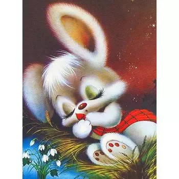 5D DIY алмазная живопись мультфильм милый кролик Алмазная вышивка полный набор мозаики вышивка крестиком домашний декор подарки ручной работы Round 20x30cm
