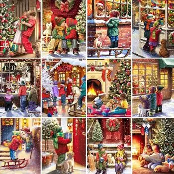 5D Diy алмазная живопись мультфильм детский набор для вышивки крестом полная круглая вышивка мозаика художественная картина из горного хрусталя Рождественский подарок Full Round 20x30CM