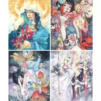 5D Diy алмазная живопись мультфильм портрет гриль набор для вышивки крестом полная круглая дрель вышивка мозаика аниме художественная картина домашний декор Full Round 20x30CM