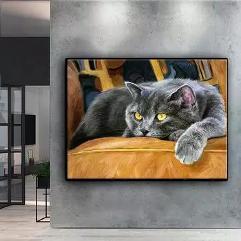 5D Diy алмазная живопись мультфильм ленивый кот набор крестиков полная алмазная вышивка мозаика художественная картина стразы Декор подарок Full Round 20x30cm