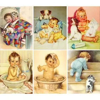 5D DIY алмазная живопись мультфильм портрет горный хрусталь картина полная круглая алмазная вышивка мозаика украшение дома подарочный комплект Full Round 20x30CM