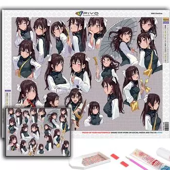 5D Diy алмазная живопись мультфильм китайский стиль Cheongsam экзорцизм девушка вышивка крестиком полная алмазная вышивка мозаика Full Round 20X30CM