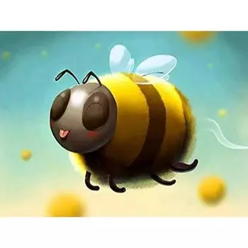 5D DIY алмазная живопись мультфильм пчела набор для вышивки крестиком мозаика Алмазная вышивка роза полная круглая/квадратная дрель украшение дома Round 20x30cm