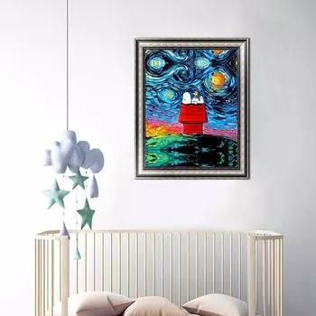 5D DIY алмазная живопись мультяшный персонаж набор для вышивки крестом Мозаика Алмазная вышивка роза полная круглая/квадратная дрель украшение дома Round 30x40cm