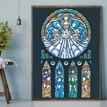 5D DIY алмазная живопись мультяшный персонаж набор для вышивки крестом Мозаика Алмазная вышивка роза полная круглая/квадратная дрель украшение дома Round 30x40cm