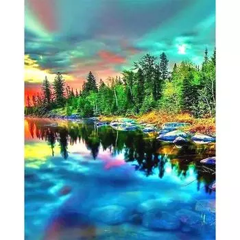 5D DIY алмазная живопись натуральный цвет живопись искусство Алмазная вышивка полный набор мозаики вышивка крестиком домашний декор подарки ручной работы Round 20x30cm