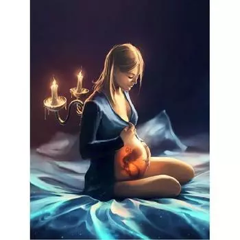 5D DIY алмазная живопись «Нежная мама», комплект для вышивки крестом, мозаика, алмазная вышивка, роза, полная круглая/квадратная дрель, украшение дома Round 20x30cm