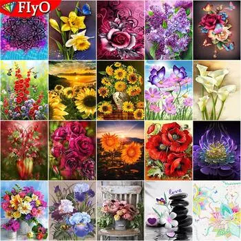 5D DIY алмазная живопись новые цветы голубь Алмазная вышивка полный набор пейзажные фотографии из страз мозаичное украшение Full Round 20X30CM красный