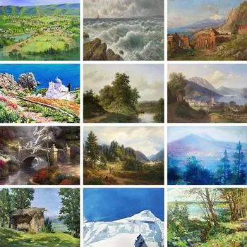 5D DIY алмазная живопись пейзаж полная алмазная мозаика вышивка крестиком художественная картина полный комплект для алмазной вышивки горный хрусталь подарок Full Round 20x30CM