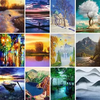 5D DIY алмазная живопись пейзаж полная алмазная мозаика вышивка крестиком художественная картина полный комплект для алмазной вышивки стразы украшения Full Round 20x30CM