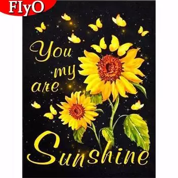 5D DIY алмазная живопись Подсолнух полный круглый/квадратный набор стразов Алмазная вышивка цветок вышивка крестиком украшение дома Full Round (20X30CM)