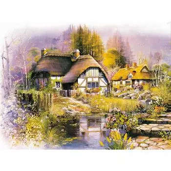 5D DIY алмазная живопись полевая хижина Алмазная Алмазная вышивка полный набор мозаики вышивка крестом домашний декор подарки ручной работы Round 20x30cm