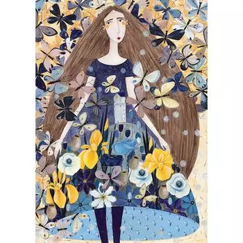 5D DIY Алмазная картина Полная круглая дрель Фея принцесса Алмазная вышивка крестиком 20X30CM