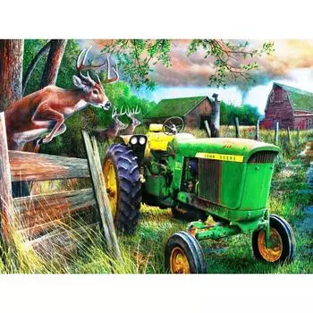 5D DIY Алмазная картина Полная круглая дрель Пейзаж Картины из стразов Алмазная вышивка 20X30CM