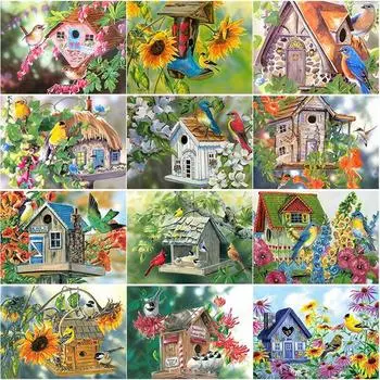 5D DIY алмазная живопись Птичье гнездо цветок Алмазная вышивка животное вышивка крестиком полная круглая дрель домашний декор ручной подарок Full Round 15x20CM