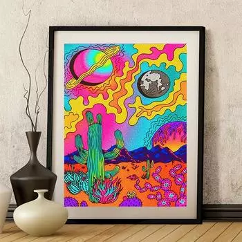 5D Diy алмазная живопись Пустыня цветов набор крестиков полная алмазная вышивка мозаика художественная картина стразы Декор подарок Full Round 20x30cm