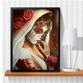 5D Diy алмазная живопись Reepy Rose Girl набор крестиков полная алмазная вышивка мозаика художественная картина стразы Декор подарок Full Round 20x30cm